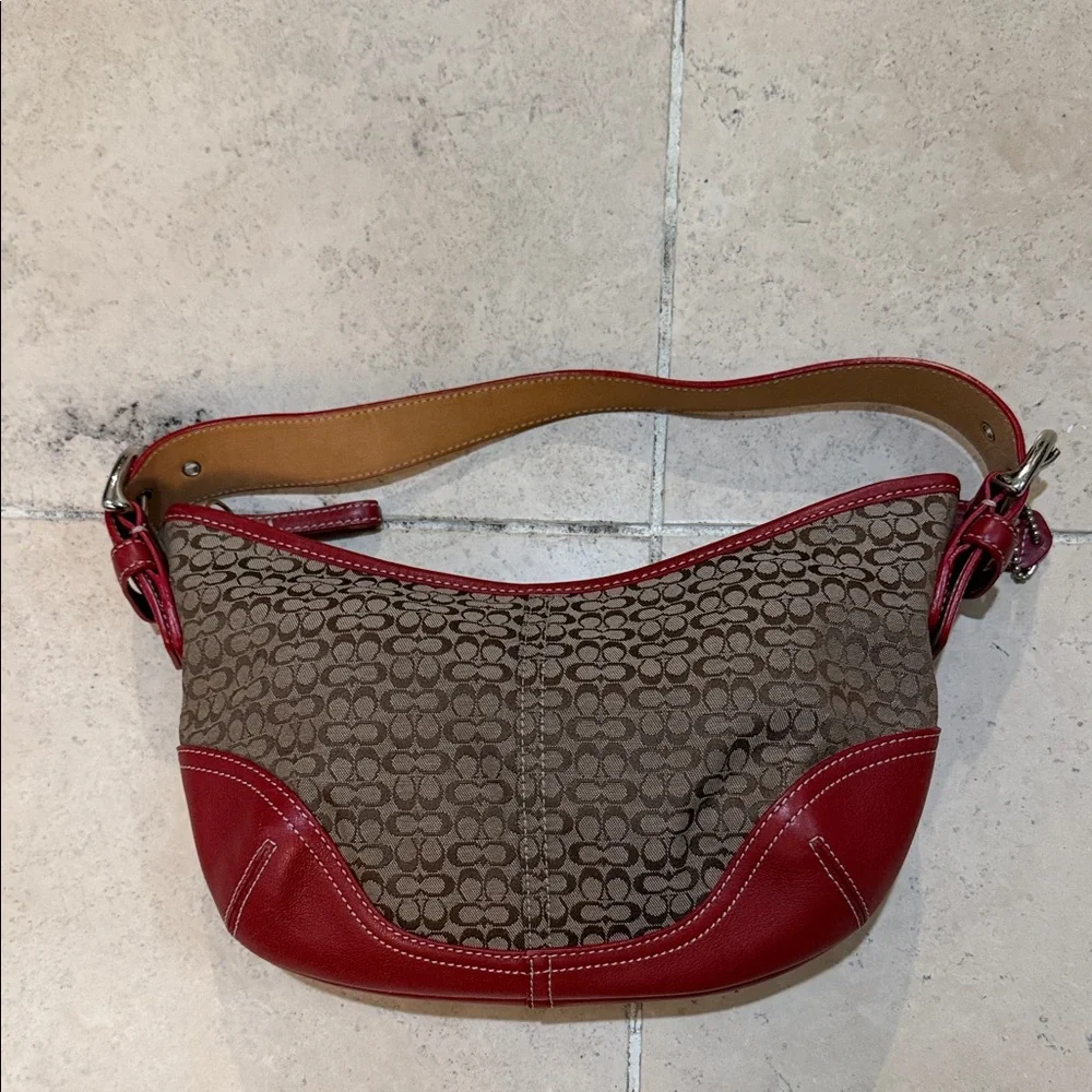 Vintage Y2K Coach Mini Signature Hobo Bag - Picture 1 of 12